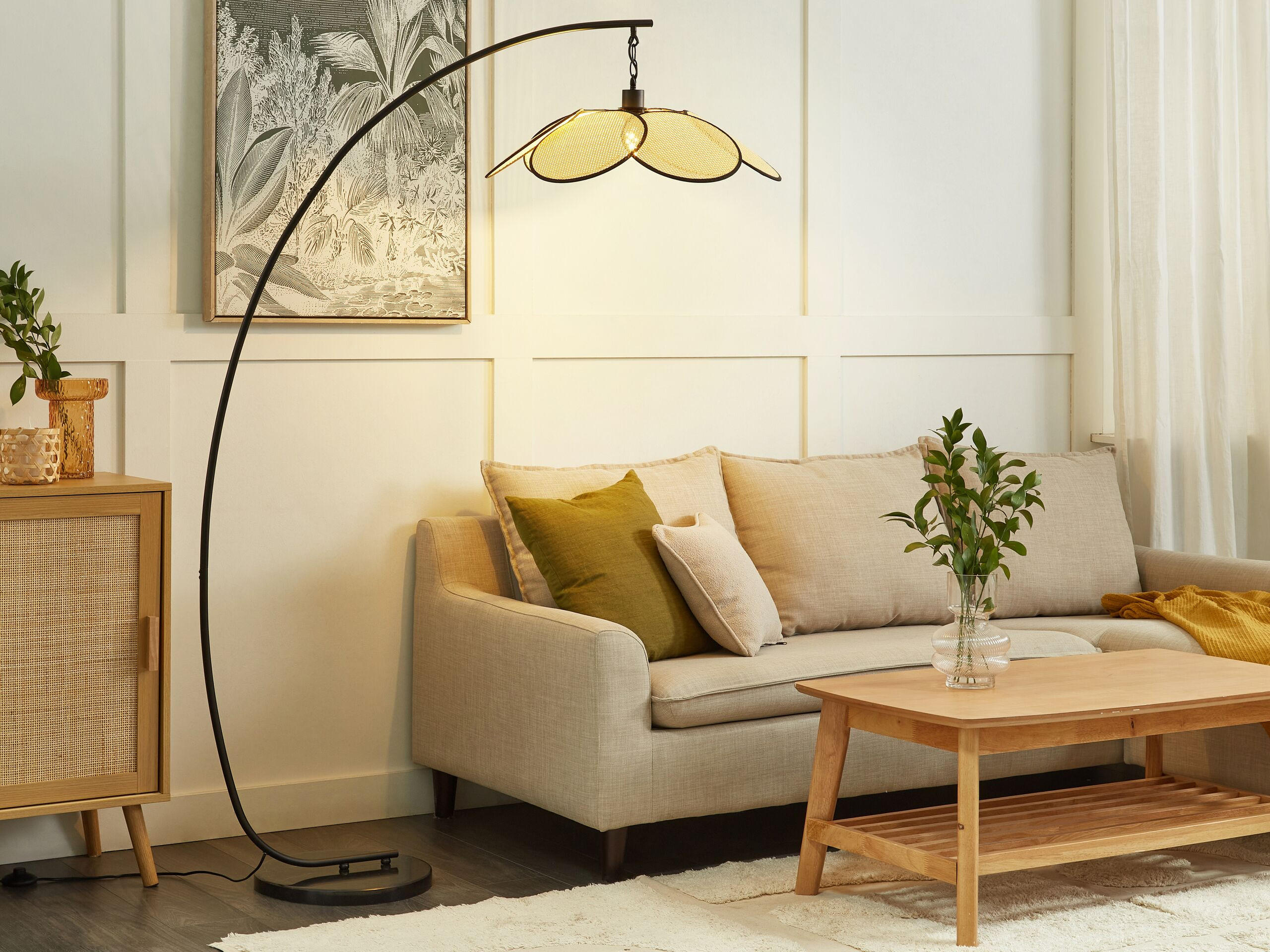 STEHLAMPE Merrica 60/120/170 cm - Schwarz, Metall (60/120/170cm) - Beliani