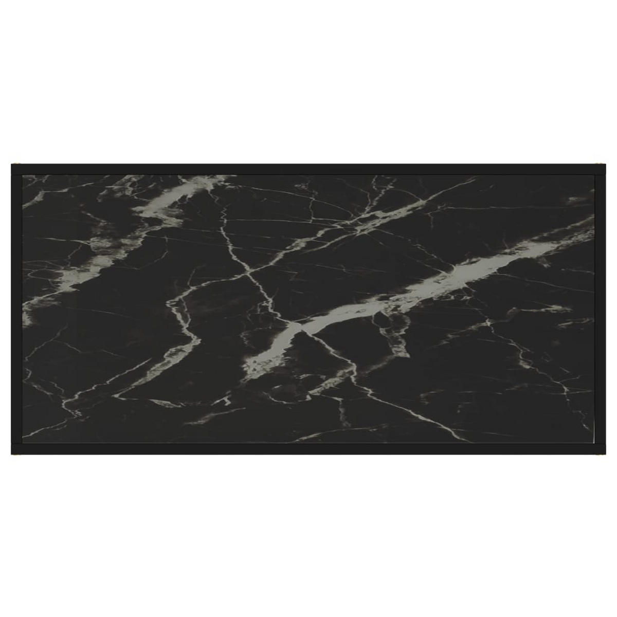 COUCHTISCH Schwarz 100x50x35 cm Hartglas - Schwarz, Glas (100/50/35cm) - furnicato