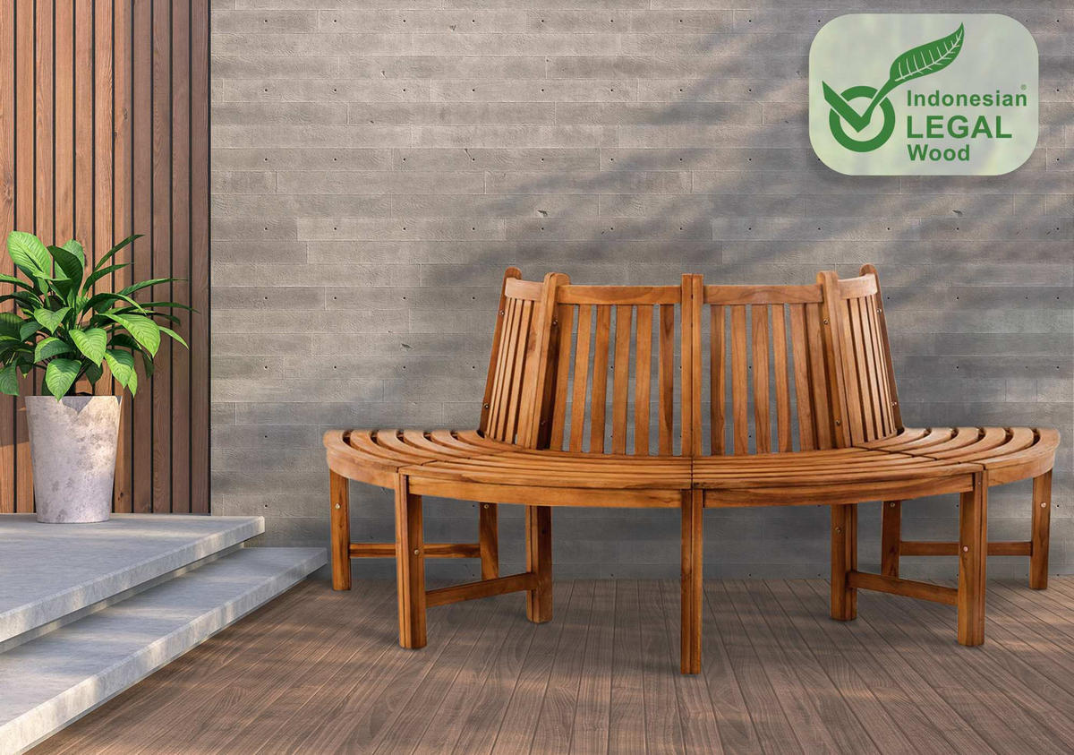 GARTENBANK 200/100 cm Holz teak - Teakfarben, Holz (200/90/100cm) - CLP