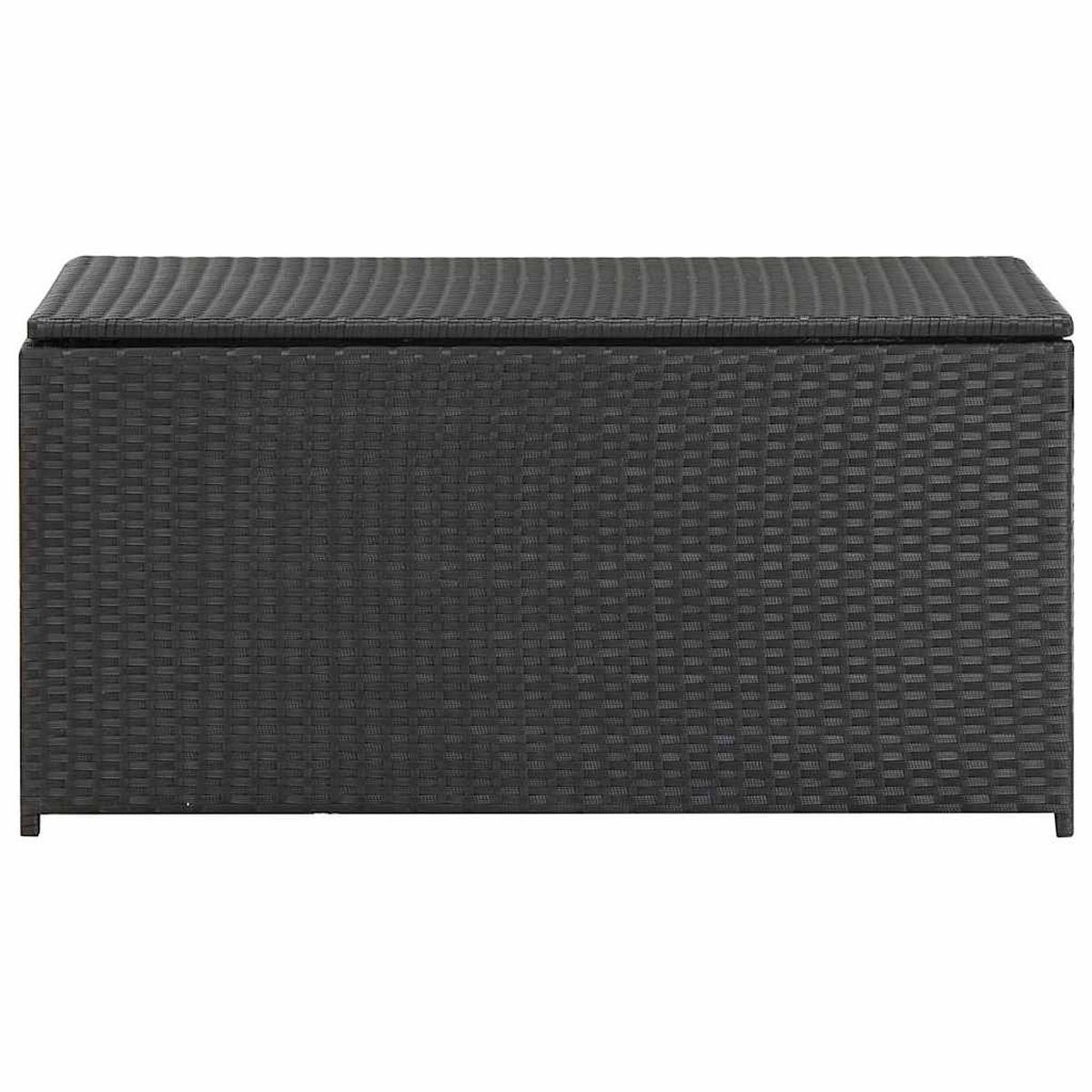 GARTENBOX Poly Rattan 100/50/50 Cm Schwarz - Schwarz, Kunststoff (100/50/50cm) - vidaXL