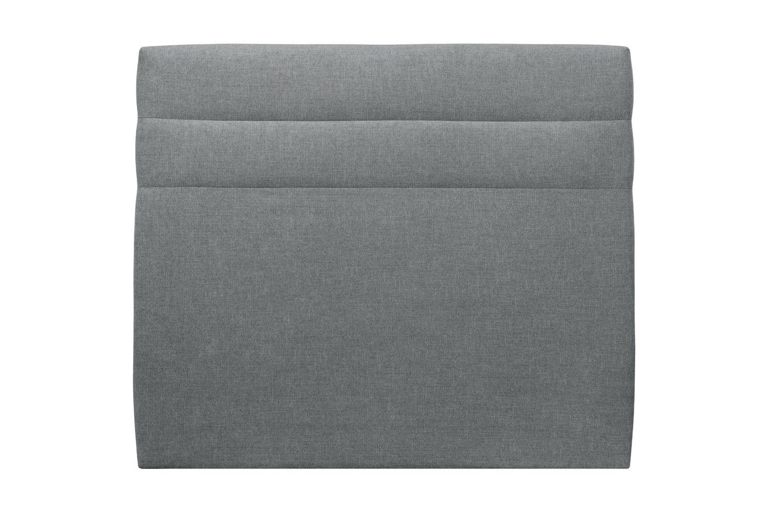 KOPFTEIL Modell Linien – Anthrazitgrauer Stoff 150 cm - Beige/Anthrazit, Holz (150/120/10cm) - Sommeil de Plomb