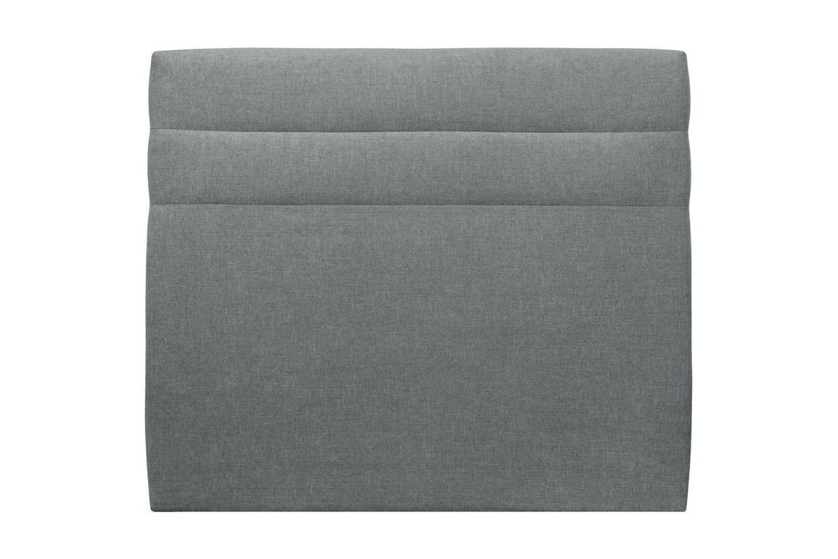 KOPFTEIL Modell Linien – Anthrazitgrauer Stoff 200 cm - Beige/Anthrazit, Holz (200/120/10cm) - Sommeil de Plomb