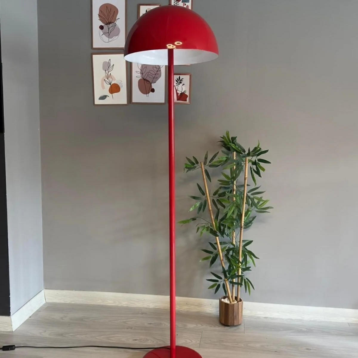 STEHLEUCHTE Gelora 170 Cm - Rot, Metall (37/37/170cm) - Bamyum
