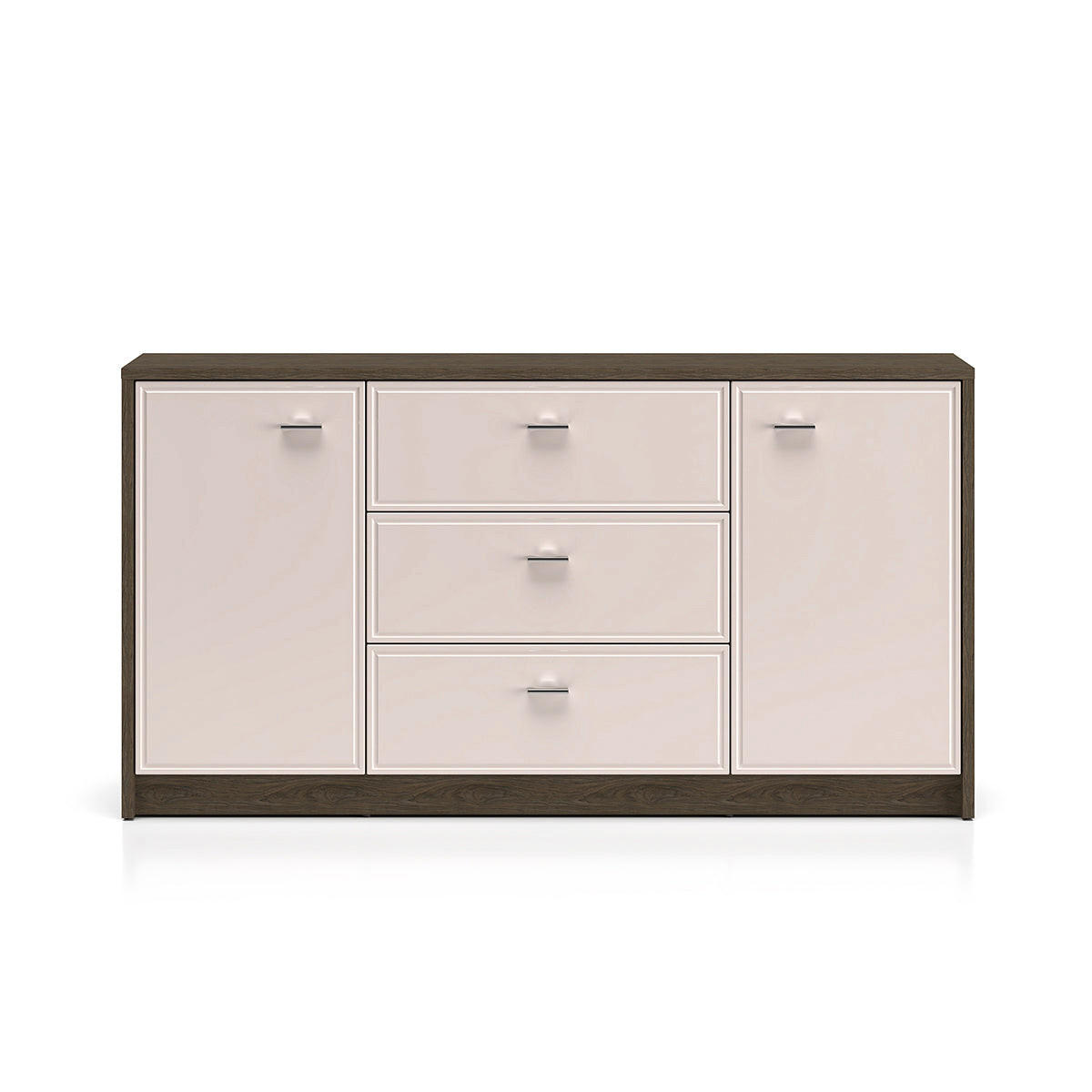 SIDEBOARD Kaius Kaschmir und Dunkles Holz - Beige, Holzwerkstoff (160/84.9/40cm) - Petits-meubles