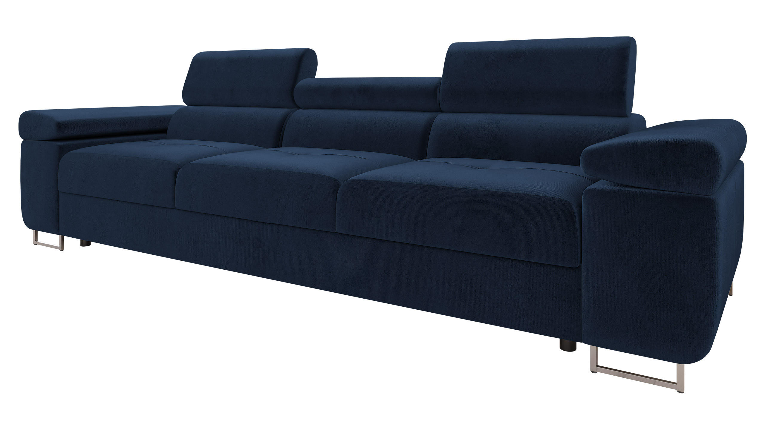 SOFA Torezio 3 - Blau, Holz/Textil (263/90/102cm) - MIRJAN24
