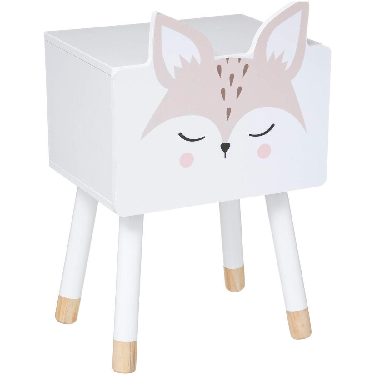 KINDERNACHTTISCH Fuchs Kieferholz, Naturfarben - Multicolor, Holzwerkstoff (26.5/53/34cm) - Atmosphera for kids