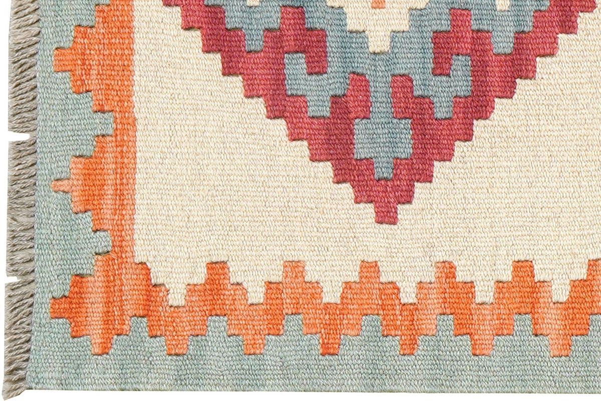 HANDWEBTEPPICH Kelim Gashgai Beige 194/59 cm Schurwolle - Beige, Textil (59/194cm) - Looma