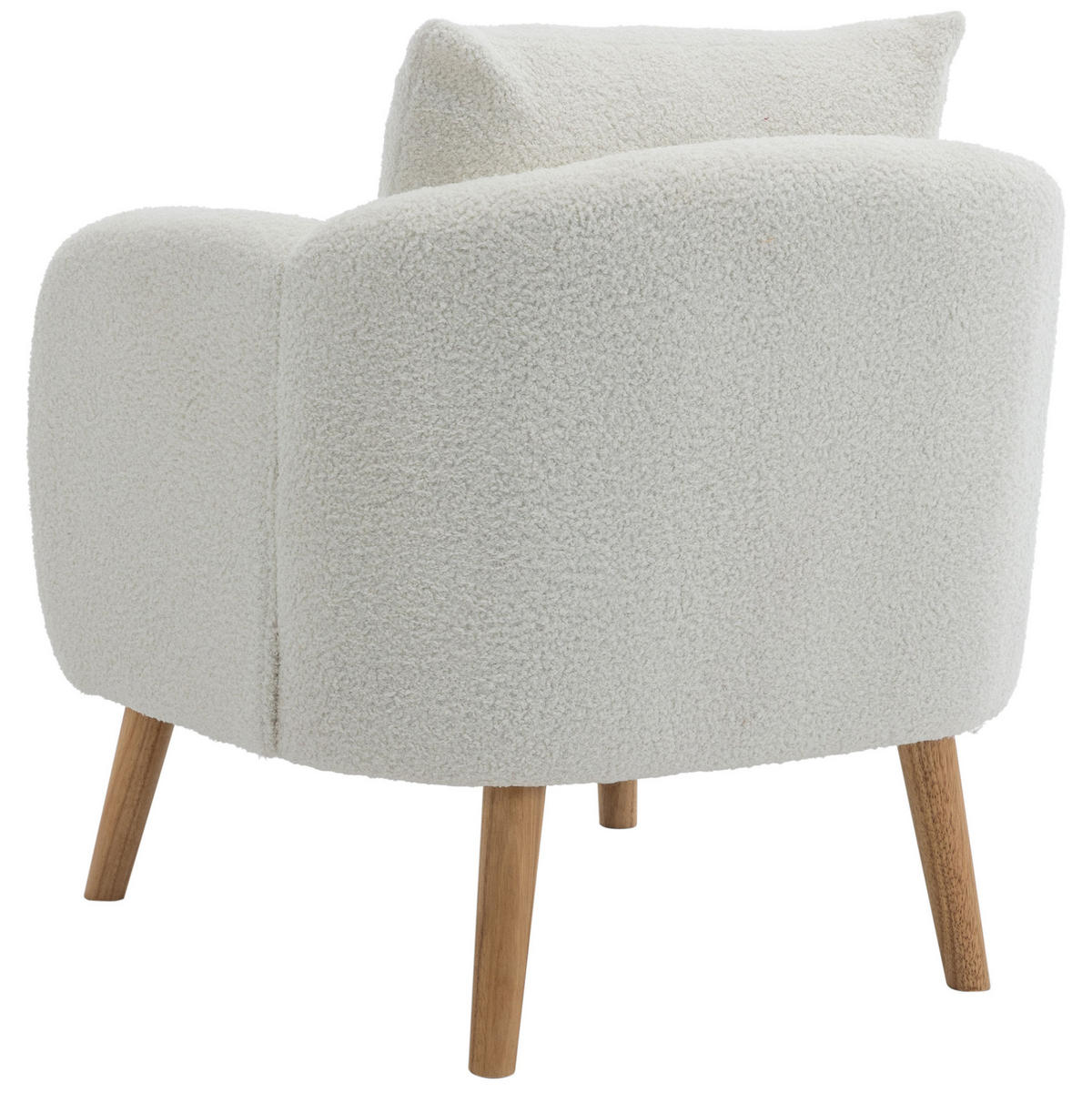 SESSEL Teddy 71 x 72 x 71 cm White mit Kissen - Weiß, Kunststoff (72/71/71cm) - Meubliv