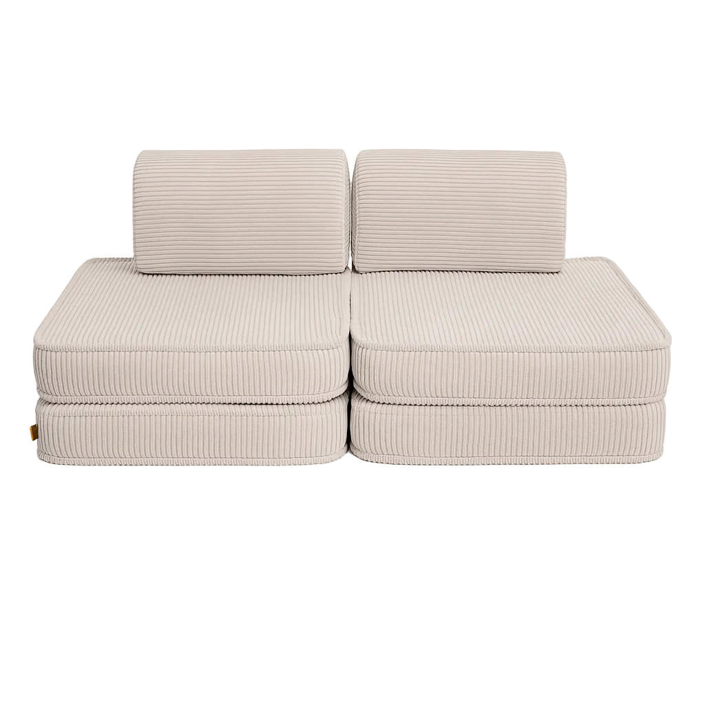 KINDERSOFA AESTHETIC 120 cm Cord Ecru 4 Stk - Beige, Textil (60/12.5/120cm) - MeowBaby