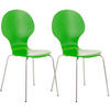 BESUCHERSTUHL Ede - 2er Set grün - Grün, Metall (43/86/45cm) - TPFLiving