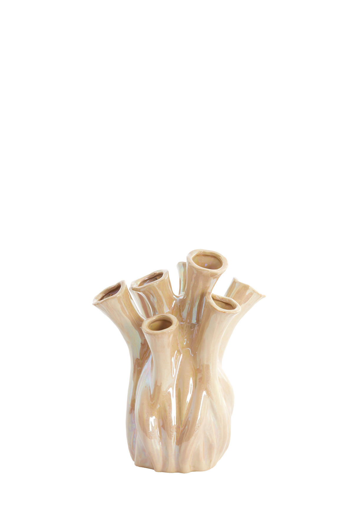 VAZE Lyset Braun 17.5/17.5/20 cm - Braun, Keramik (20cm) - Light & Living