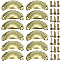 SCHRANKKNOPF 12er-Set 80x35 mm - Goldfarben, Metall (3.5/1.7/8.1cm)