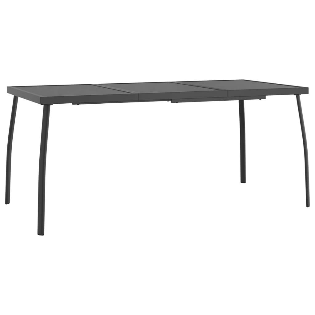 vidaXL Gartentisch Grau 80x72x165 cm