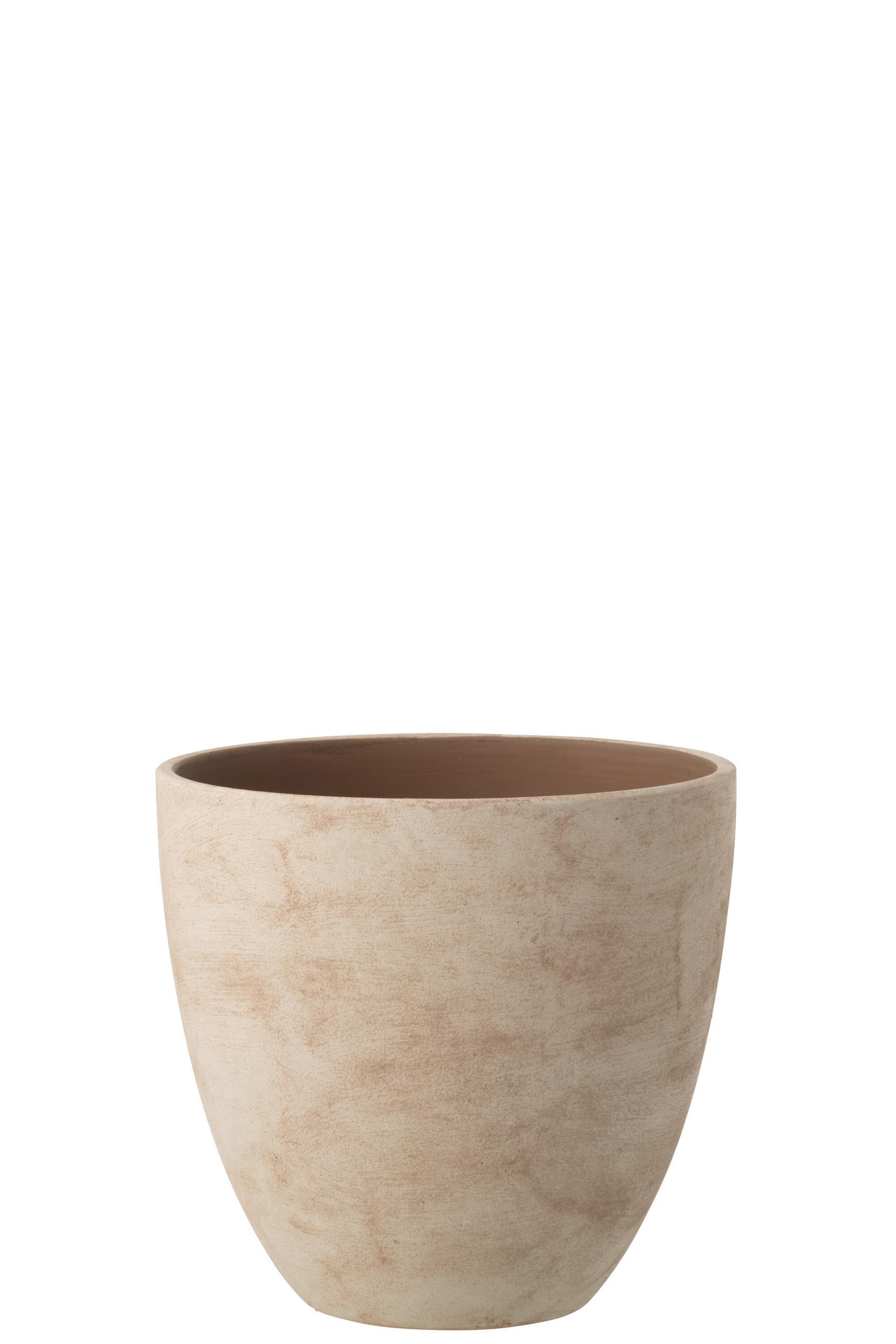 BLUMENTOPF RUND Beige - Beige, Keramik (30.5/29.5cm) - J-Line