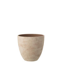 BLUMENTOPF RUND Beige - Beige, Keramik (30.5/29.5cm) - J-Line