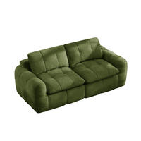 SOFA 194/97/68 cm in Grün mit Chenillebezug und hoher Formstabilität - Grün, Textil (97/68/194cm) - Flora Grace