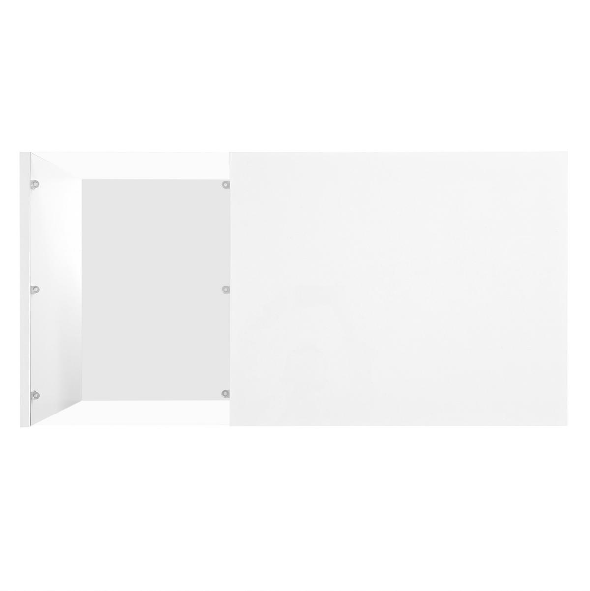 KONFERENČNÍ stolek z dřevotřísky, 100/50/32 cm bílý, s LED osvětlením a zásuvkou - bílá, kompozitní dřevo (100/50/32cm) - BEAOK