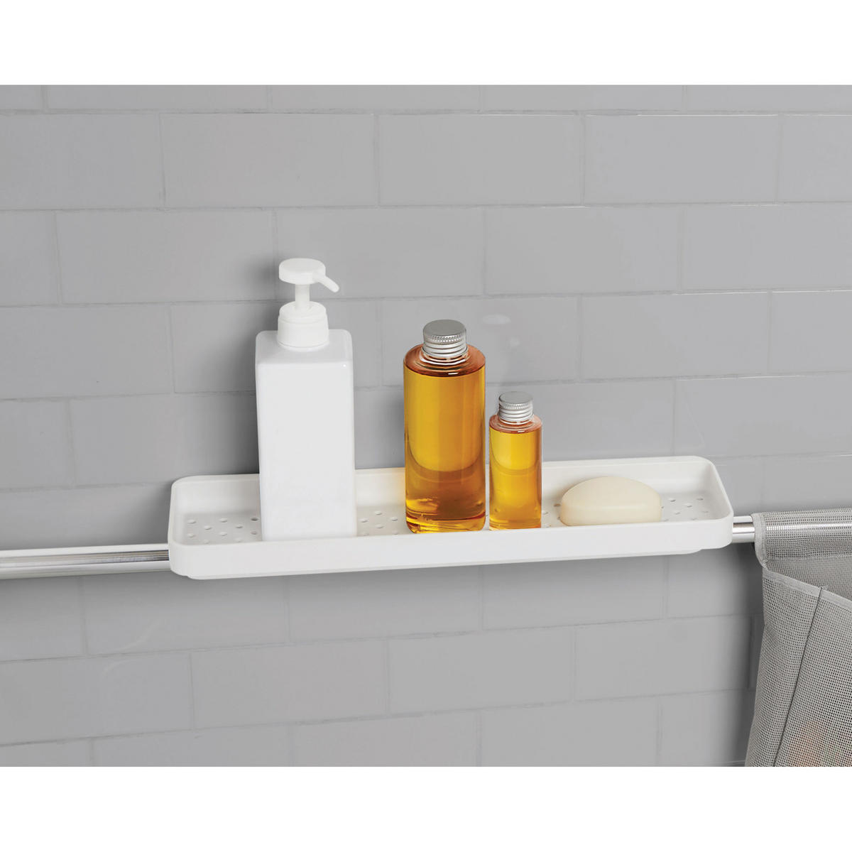 KLEMMSTANGE Sure-Lock, Chrome - Silberfarben, Kunststoff (34.62/11.76/186.06cm) - Umbra