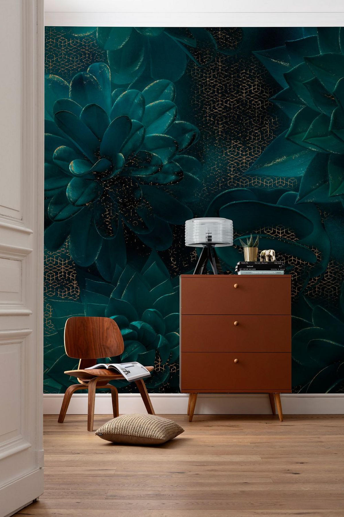 FOTOTAPETE Blumen 400 x 280 cm - Grün, Papier (400/280cm) - Sanders & Sanders