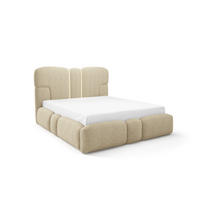 POLSTERBETT Jordan - Beige, Holzwerkstoff/Textil (120/200cm) - Fun Möbel