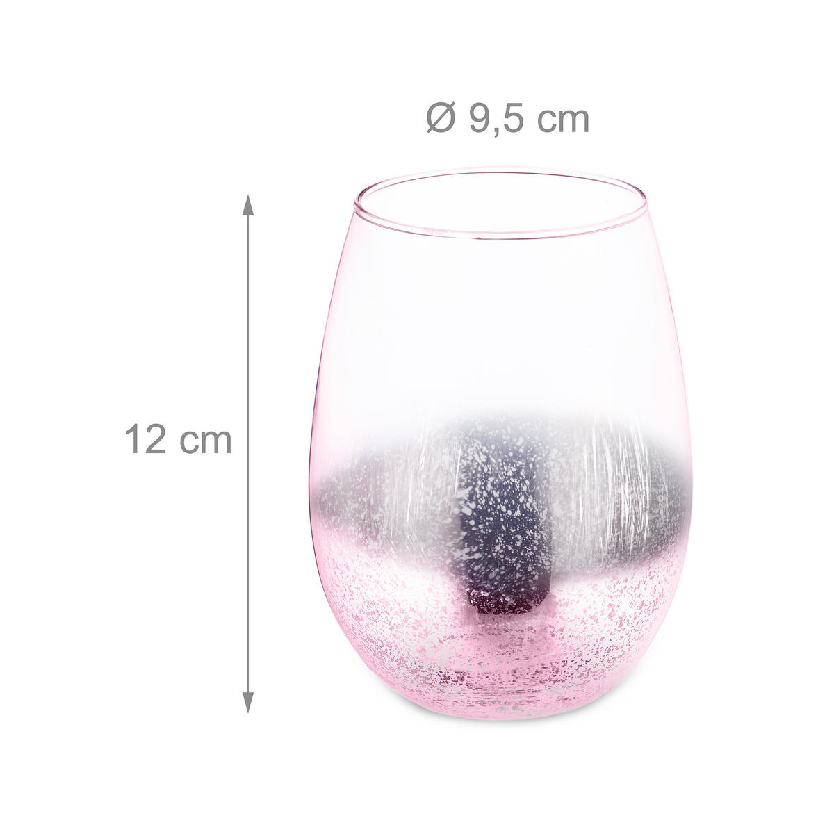 2xWEINGLÄSER - Multicolor, Glas (0.5L) - Relaxdays