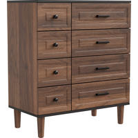 SCHUBLADENKOMMODE mit Füßen in 75/87/40cm-DG3 - Walnussfarben, Holzwerkstoff/Metall (40/87/75cm) - HOMAVO