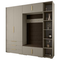 GARDEROBEN-SET 236,7/240/47 - Kaschmir/Goldfarben, Holz/Kunststoff (240/236.7/47cm) - Abiks Möbel