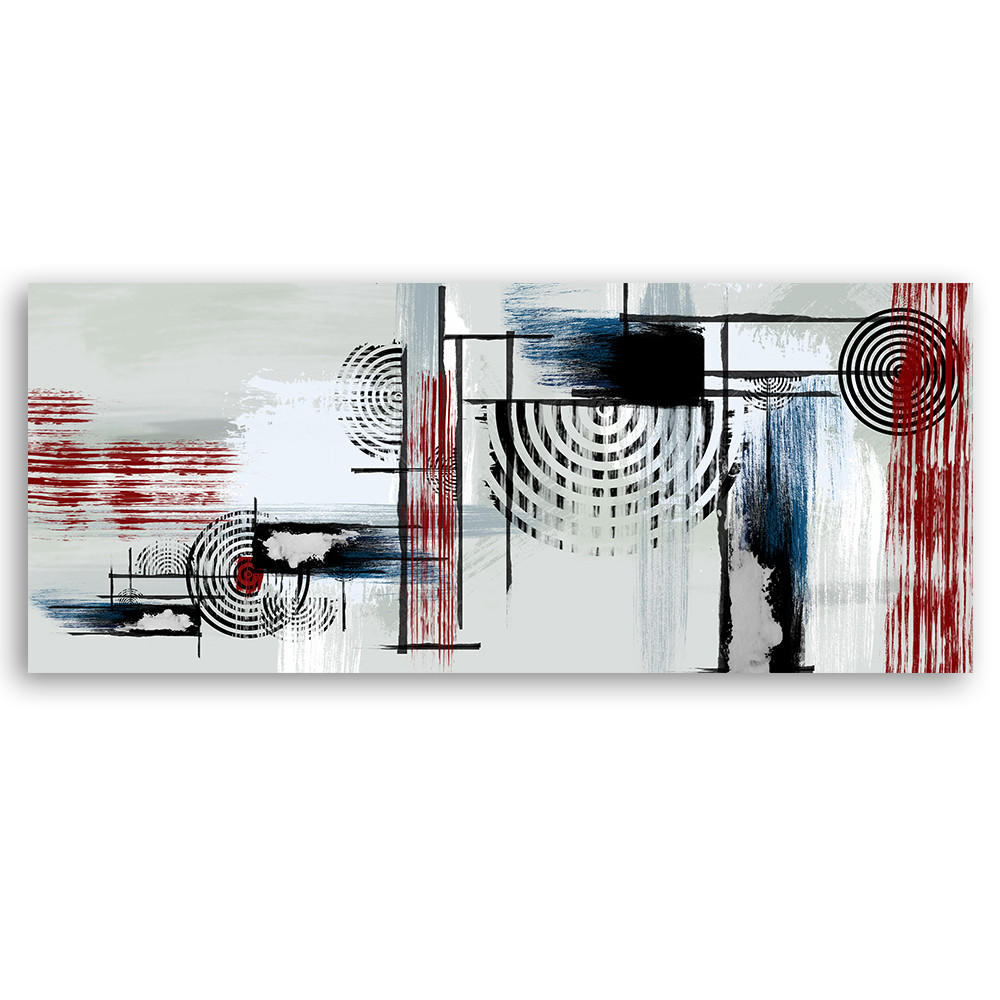 WANDBILD abstraktion auf grauem hintergrund - Beige, Textil (90/30cm) - Feeby