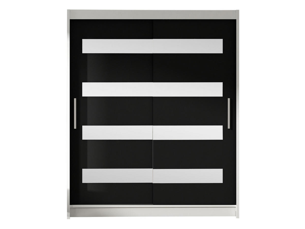 SCHWEBETÜRENSCHRANK Westa XIII - Klar/Silberfarben, Holzwerkstoff/Metall (150/200/58cm) - MIRJAN24