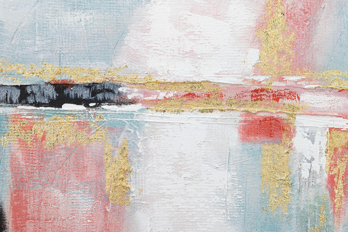 ACRYLBILD HANDGEMALT 80/80 cm - Pink, Holz/Textil (80/80cm) - KUNSTLOFT