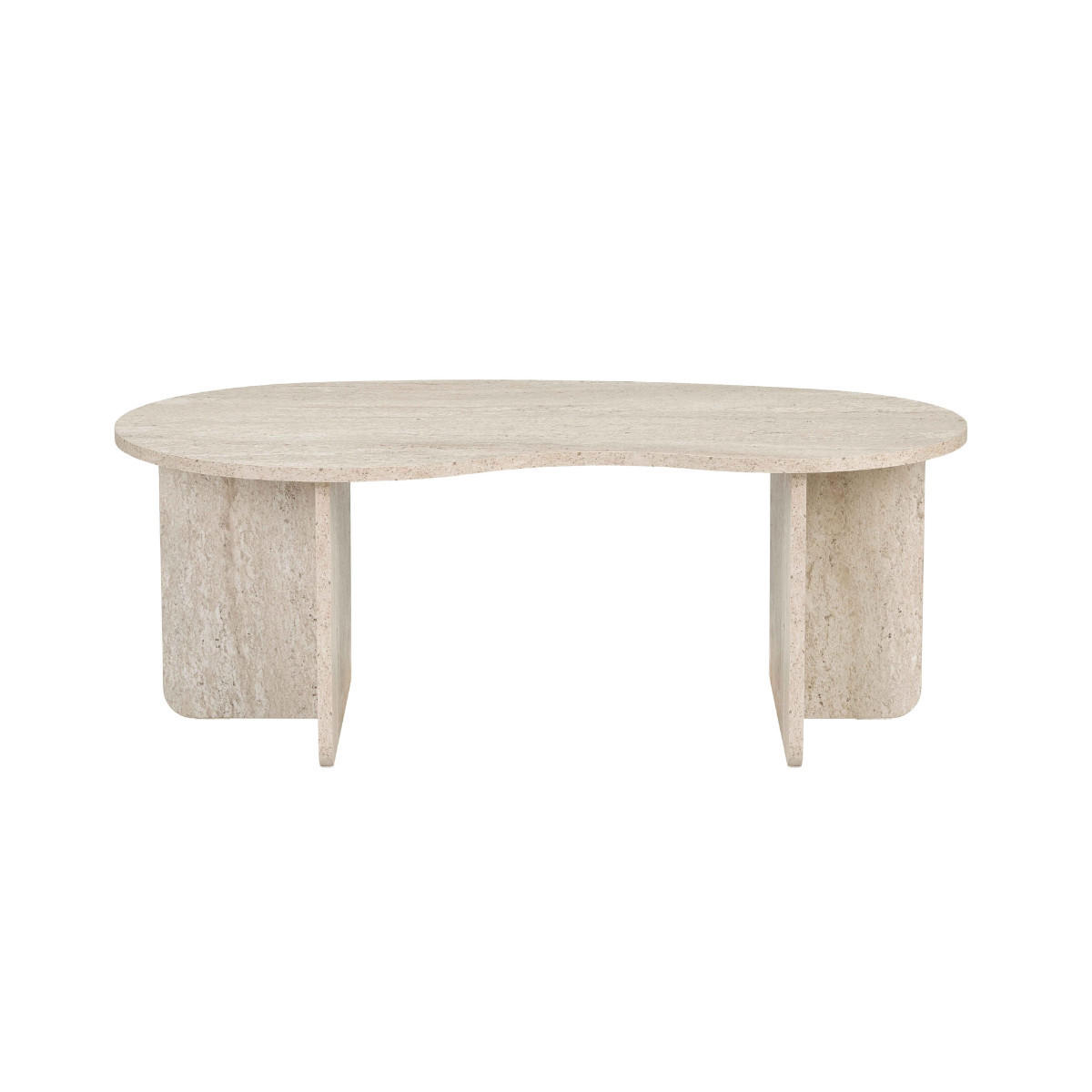KONFERENČNÍ stolek s organickou deskou, délka 110 cm - MOSS - béžová, kompozitní dřevo (110/60/40cm) - Calicosy