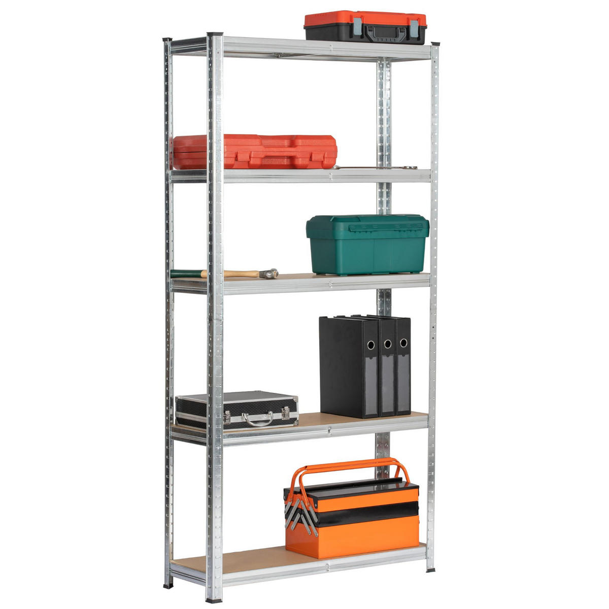 SCHWERLASTREGAL galvanisiertes Silber 90x30x180 cm - Silberfarben, Metall (90/180/30cm) - Akord