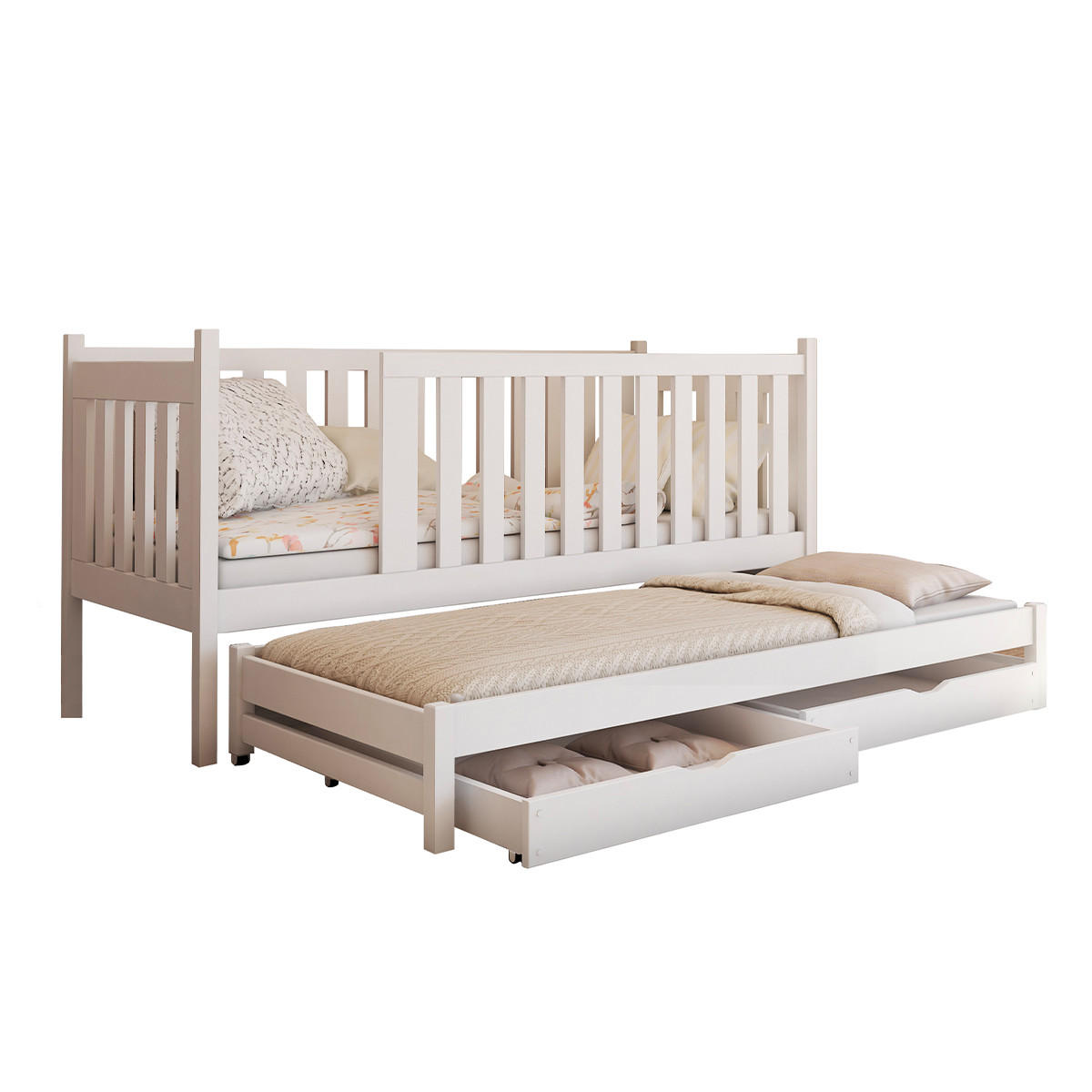 KREVET 90/200 Remy Bijeli - bijela, drvni materijal (90/200cm) - Petits-meubles