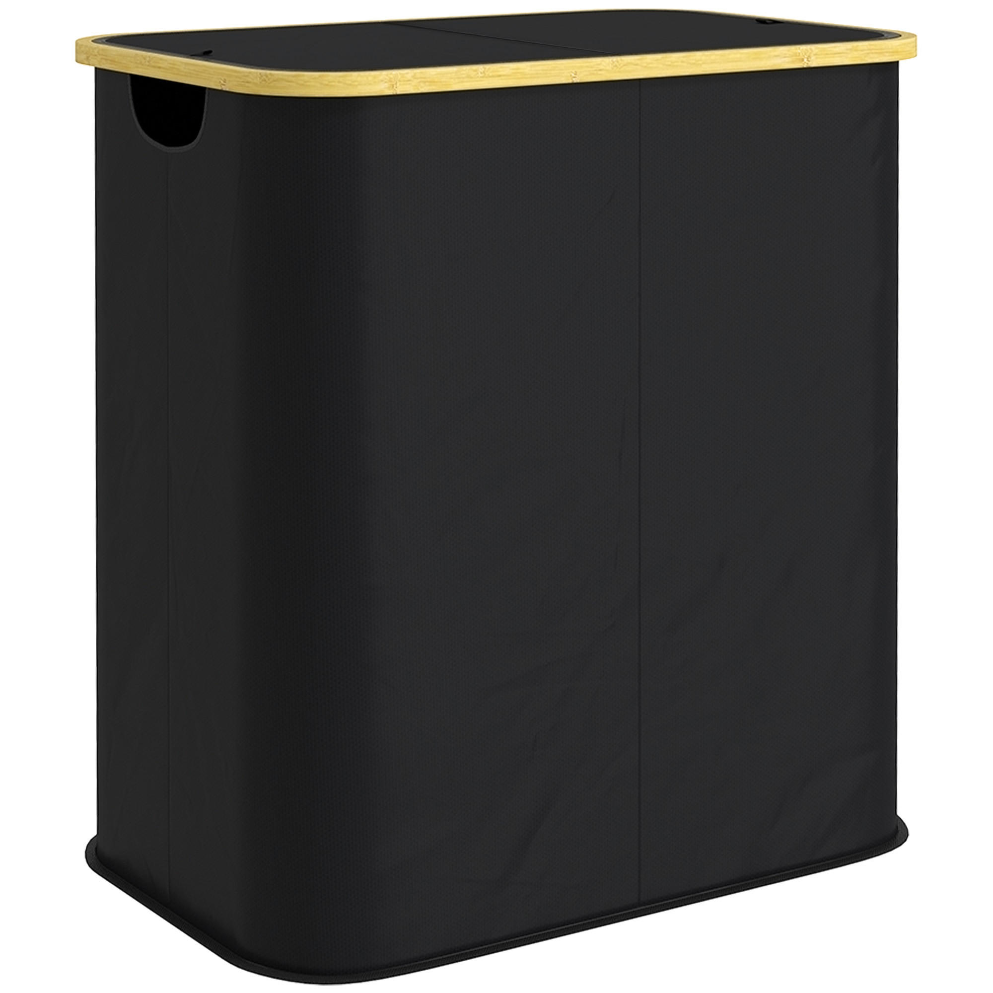 Homcom Wäschesortierer Schwarz 34x58.5x54 cm