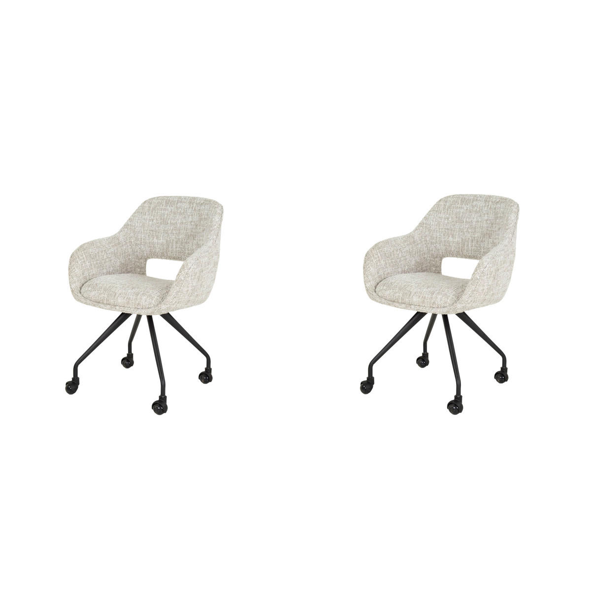 ESSZIMMERSTUHL Spring White 62/60/84 cm 2er-Set - Weiß, Textil (60/84/62cm) - Hoyz Collection