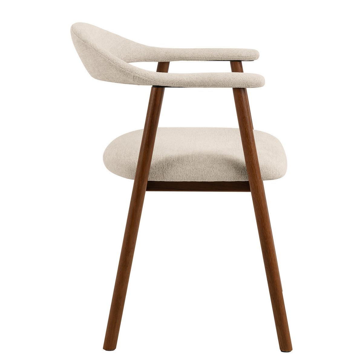 ARMLEHNENSTUHL - 2er-Set - Beige, Eichenholz/Holz (56/76/54cm) - home24