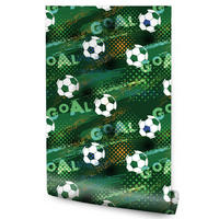 VLIESTAPETE Fußball-Graffiti Goal – Grün, Schwarz – 50x1000 cm - Schwarz/Grün, Papier (50/1000cm) - Muralo