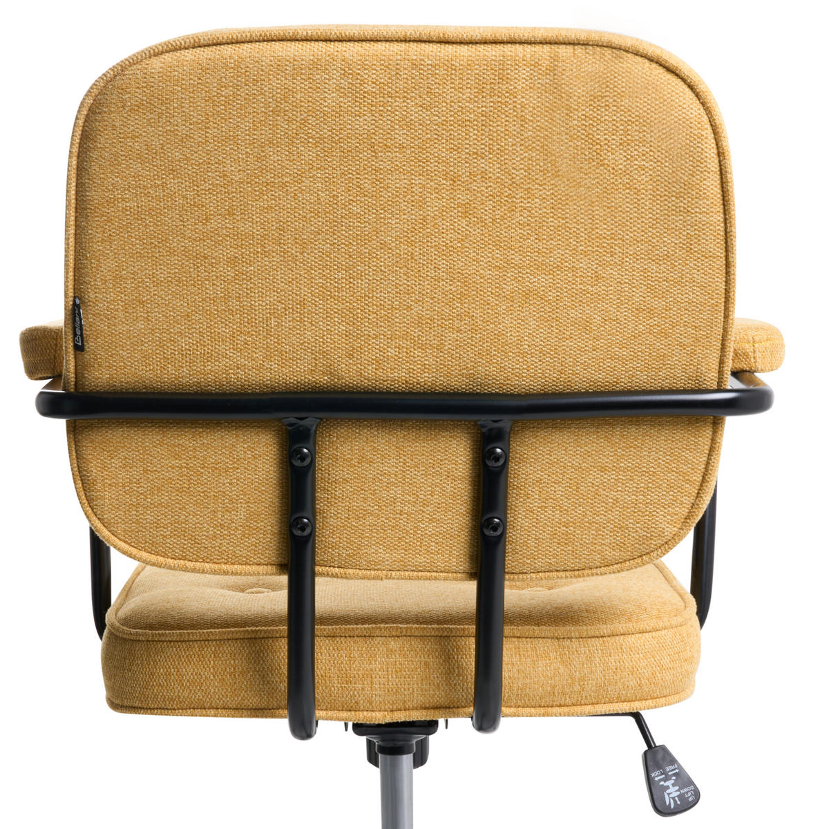 SCHREIBTISCHSTUHL Stoff Gelb Pawnee - Gelb, Textil (64/88/64cm) - Beliani
