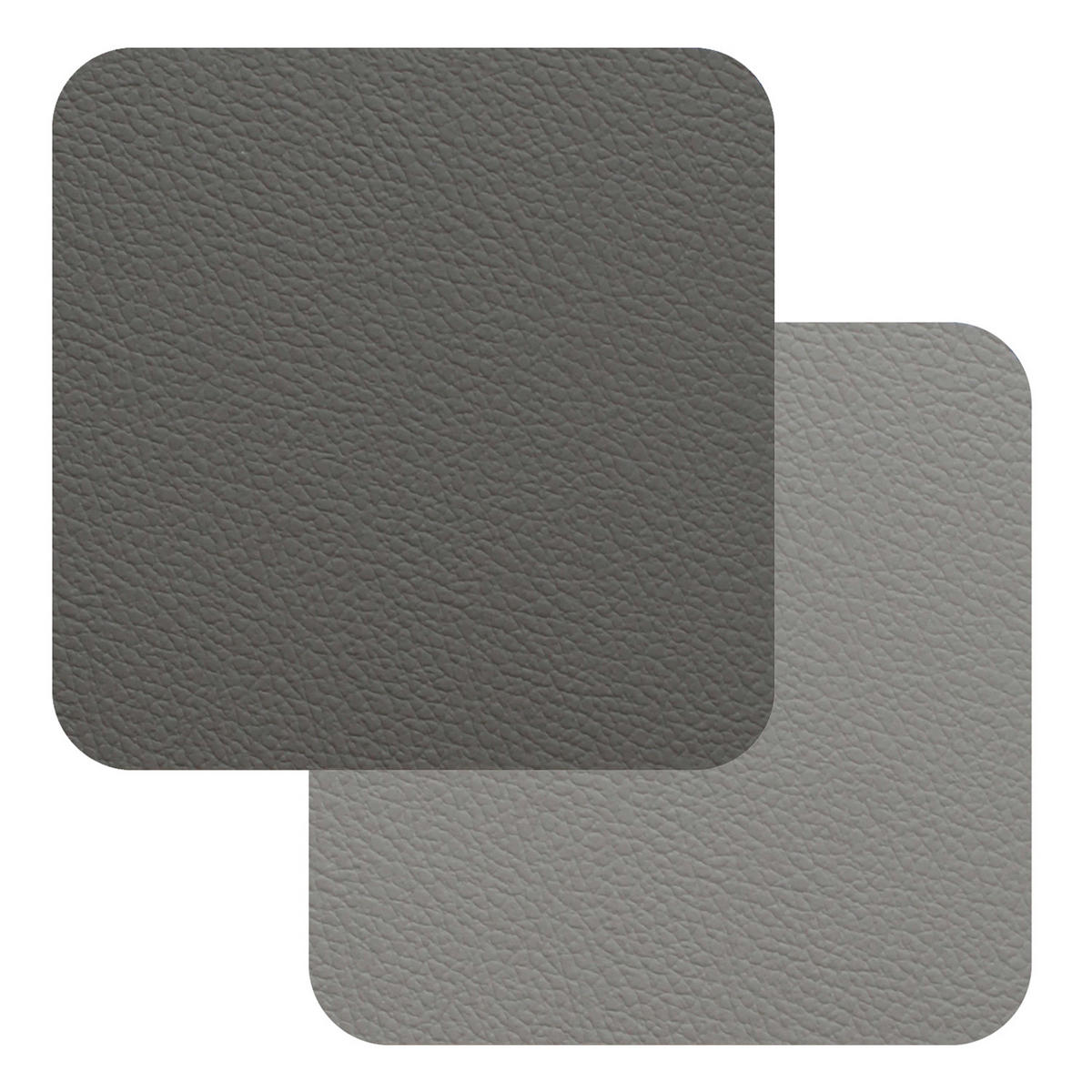 FLEXIMATS Untersetzer, 4er Set, 10x10cm, Hellgrau/Dunkelgrau - Grau, Textil (10/10cm) - Freeform
