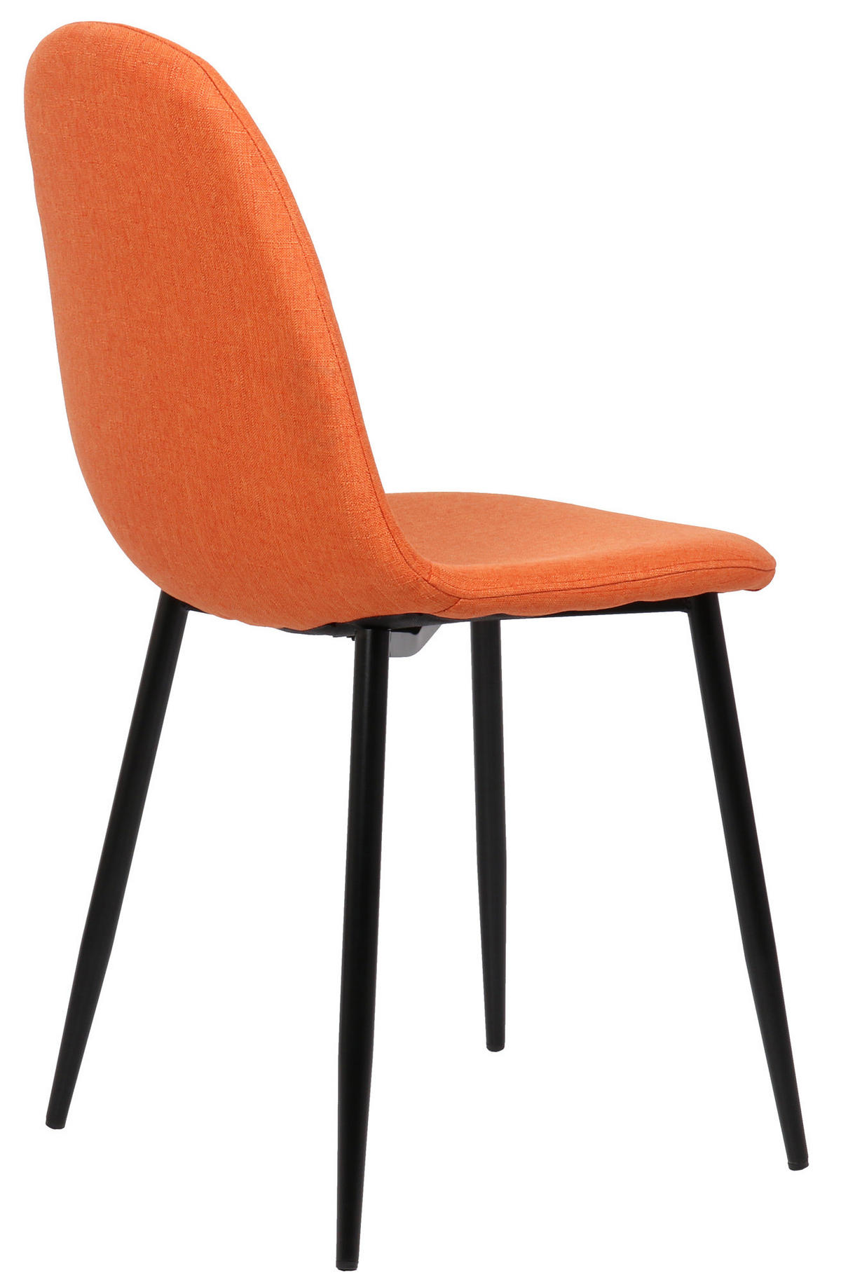 ESSZIMMERSTUHL MOVI Orange Stoff Metall 88x44x51 cm - Orange, Metall (44/88/51cm) - DELUKE
