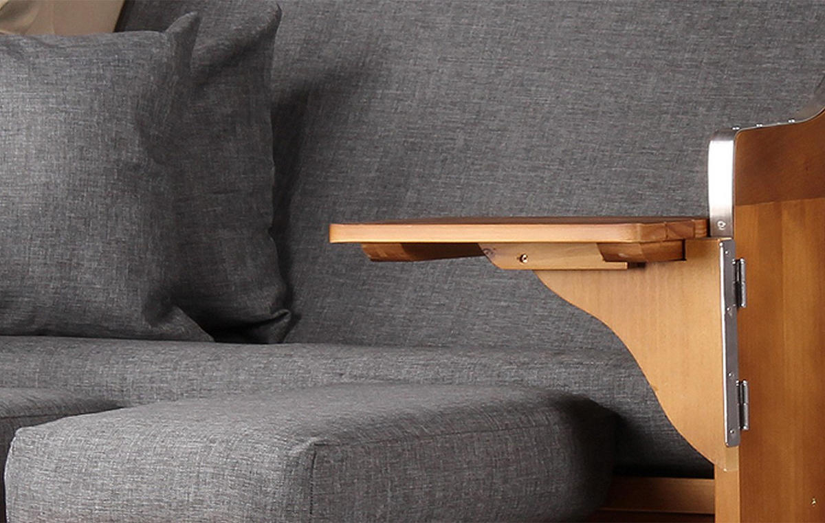 STRANDKORB Komplettset - Schleswig Pinie - PE mokka - Modell 560 - Dunkelgrau, Holz (120/160/80cm) - bene living