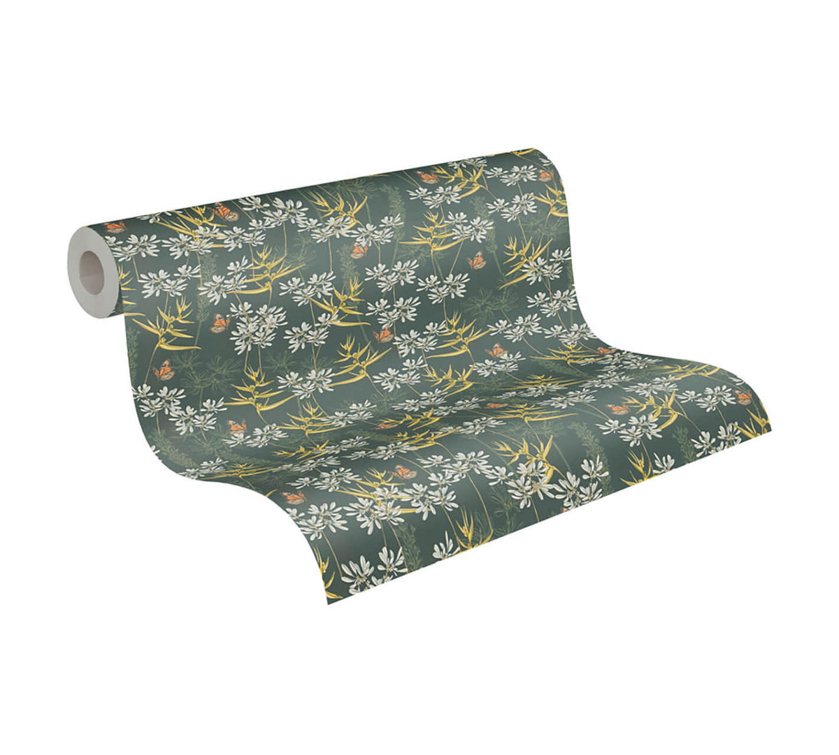 VLIESTAPETE Bunt 53/1005 cm - Petrol, Textil (53/1cm) - KUNSTLOFT