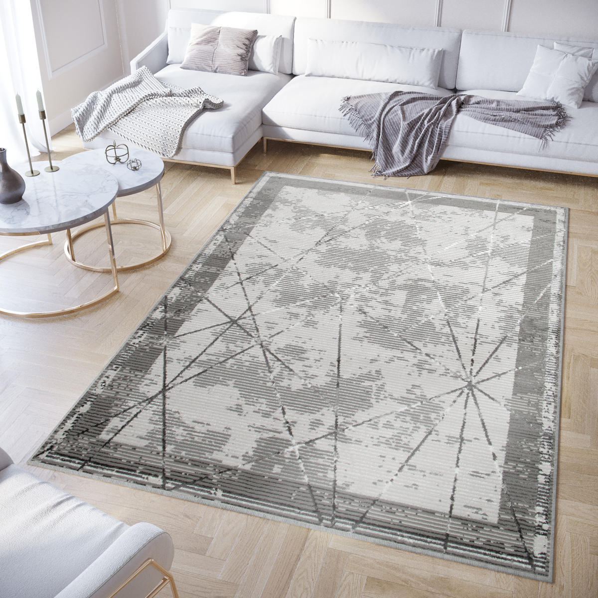 TEPPICH CRYSTAL Grau 200/300 cm - Grau, Textil (200/300cm) - Tapiso