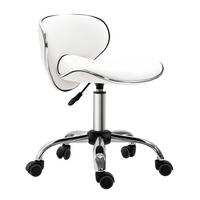 BÜROHOCKER DE-18018 höhenverstellbar 44-56 cm, Sattelform Weiß - Weiß, Metall (48/74/44cm) - ComfortXL