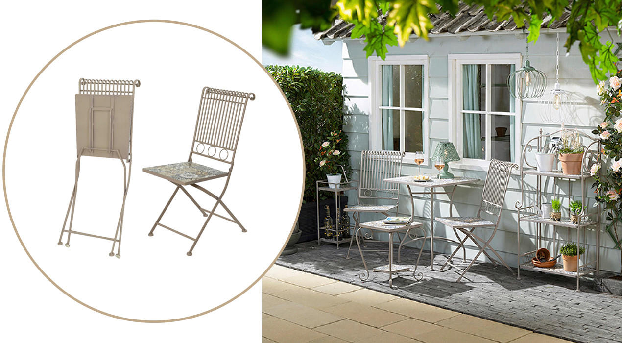 Kleine Terrasse gestalten: Praktische Klappmöbel