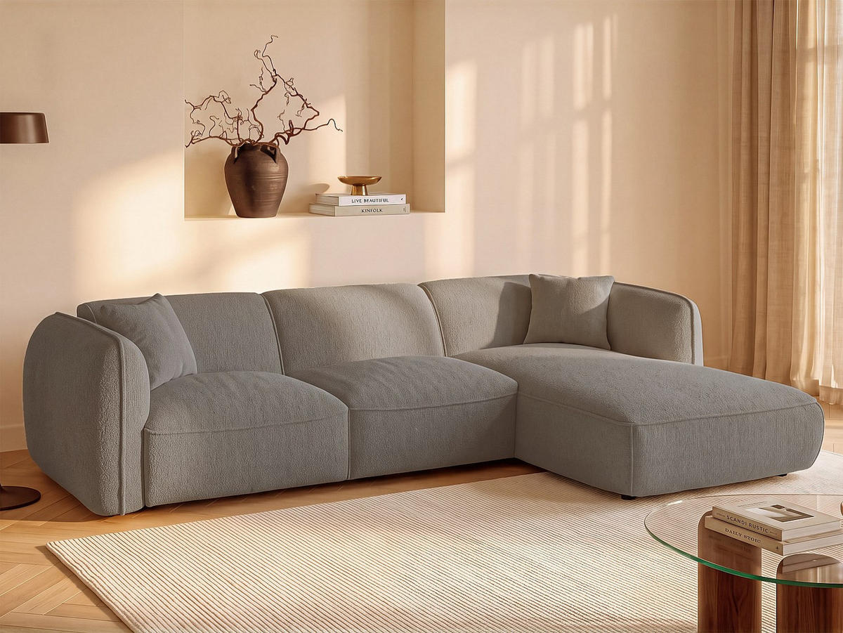 SCHLAFSOFA - 5 Personen - stoff - taupe Camilio - Taupe, Textil (274/74/174cm) - Vente-Unique