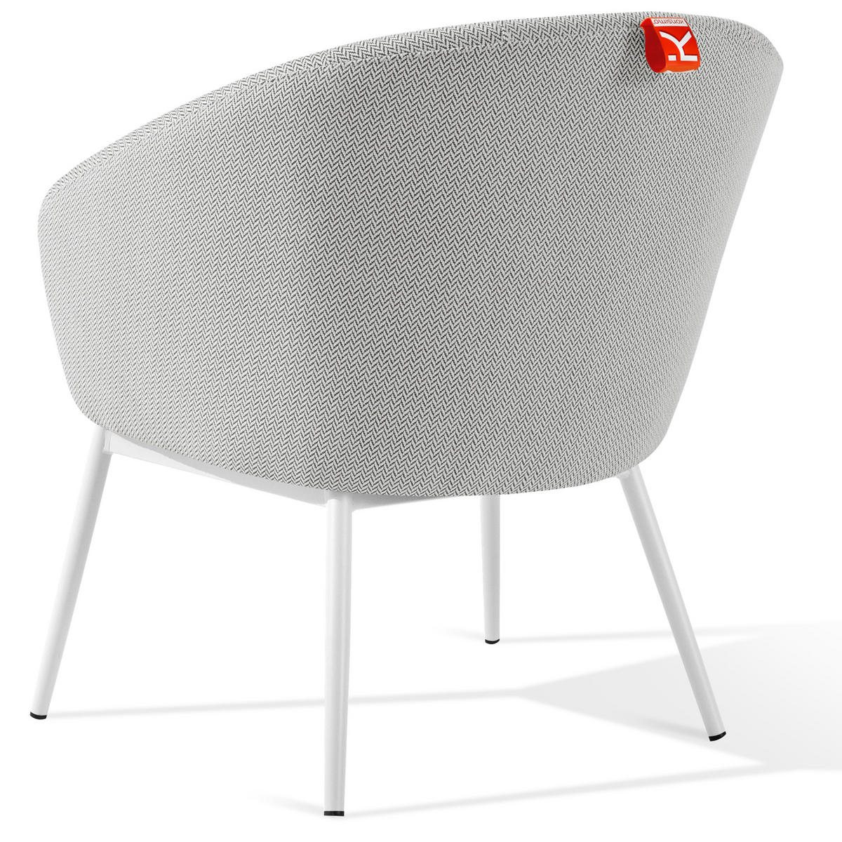 GARTENMÖBELSET SOLIS Gartenlounge-Set, hellgrau/weiß - Hellgrau, Textil/Metall - KONSIMO®