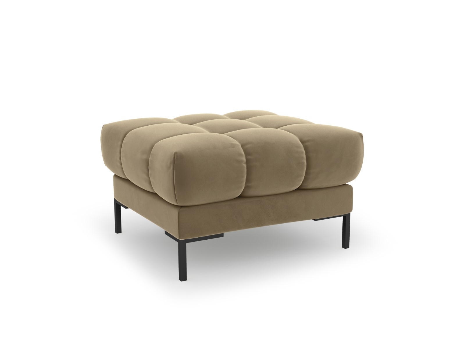 POUF Mamaia aus Samt beige - Beige, Textil (60/41/60cm) - Micadoni