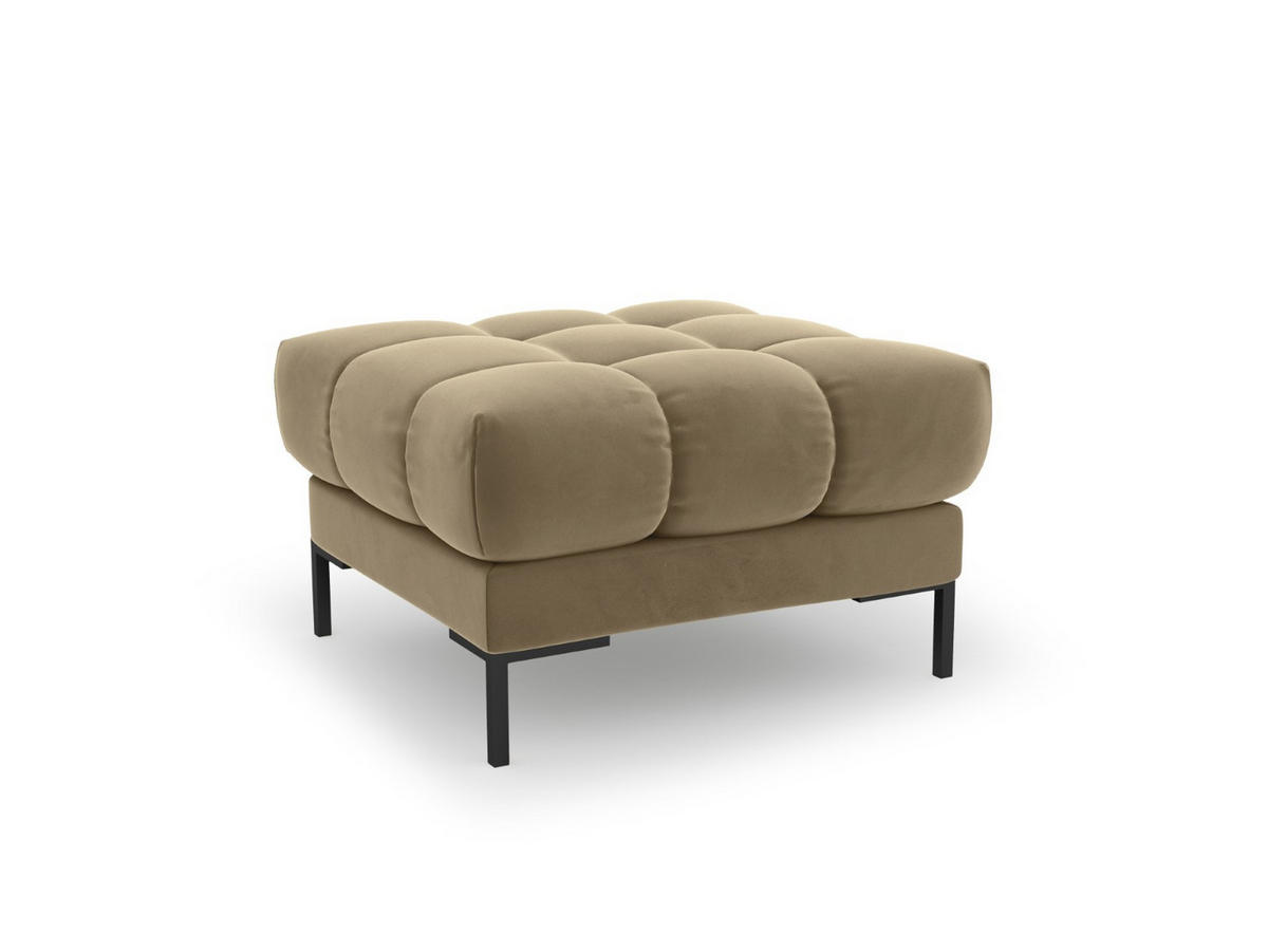 POUF Mamaia aus Samt beige - Beige, Textil (60/41/60cm) - Micadoni