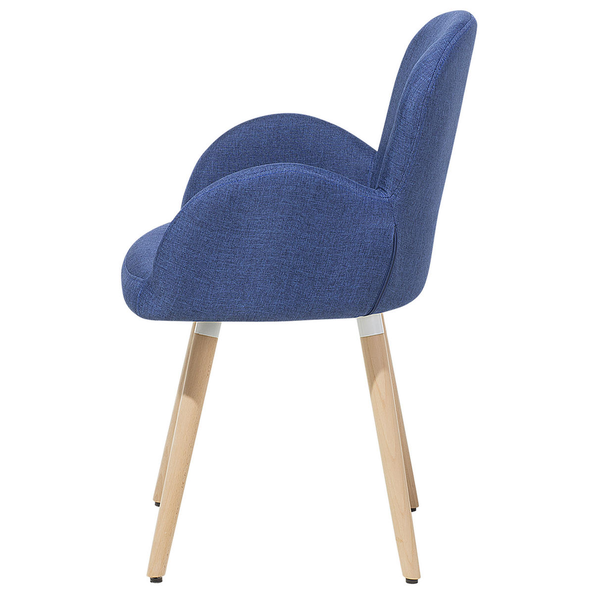 STUHL 2er-Set Polsterbezug Blau Brookville - Blau, Holz/Textil (43/83/52cm) - Beliani